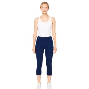 LULULEMON Womens Size 6 Navy Blue Patterned Cropped Leggings Athleisure Yoga